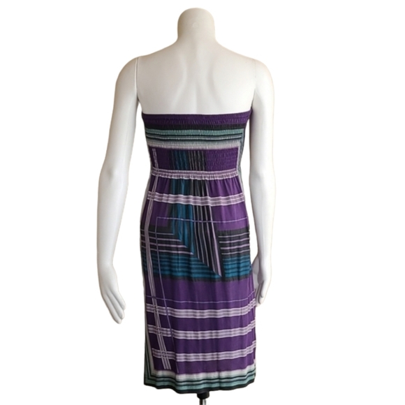 DEPT NORDSTROM Smocked Strapless Scarf Dress XS S Boho Euro Netherlands - Picture 5 of 16